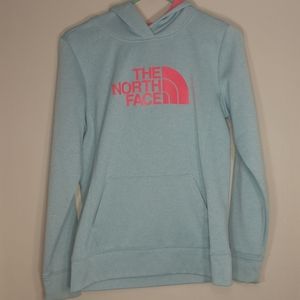 North Face Hoodie Teal and Pink